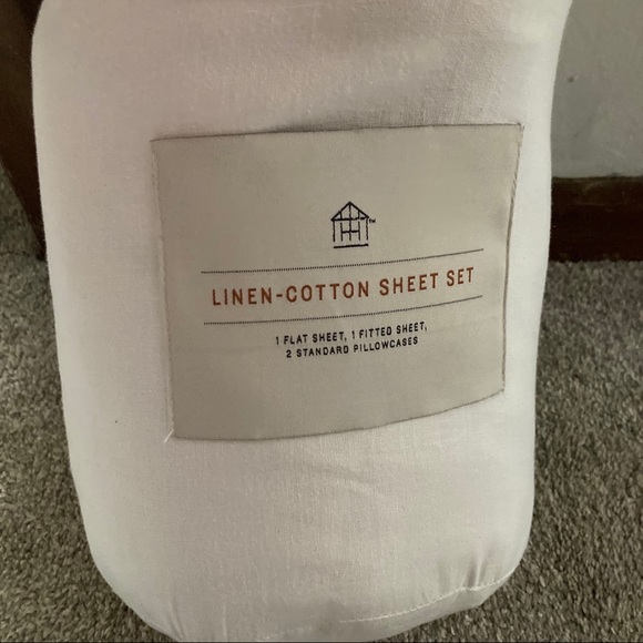 Hearth & Hand Bedding Linen Blend With Hem Stitch Sheet Set Hearth